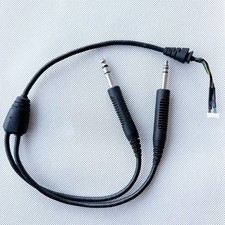 1PC USED Genuine Bose A20 Aviation Headset Stereo Double Dual Plug Adapter Cable