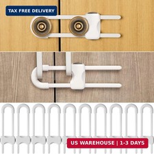 10 Pieces Cabinet Locks for Babies, U-Shaped Proofing Drawers Safety Child