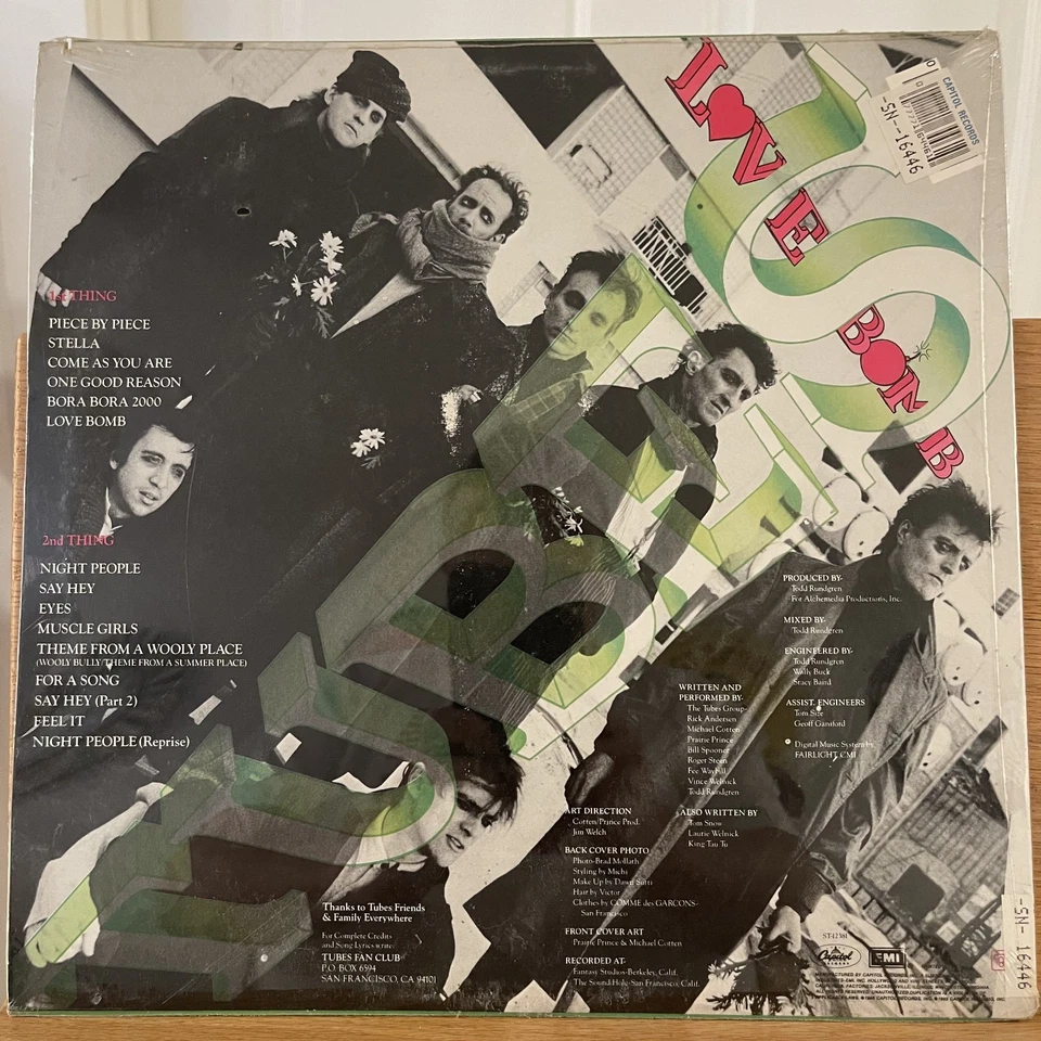 Tubes Love Bomb Vinyl LP Sealed Capitol ST-12381 Piece By Piece Todd Rundgren - Image 2 of 4