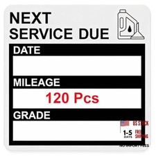 Static Cling Oil Change Stickers for Windshield, 120 Pcs 2x2 Inches No Glue No