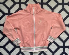 Vintage 80s Disney Minnie Mouse Zip Up Pink Sweatshirt Women's Size Medium