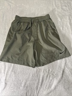 Nike Shorts Mens Small Green Dri FIT Microfiber 7 Inch Running Gym Pockets (2044