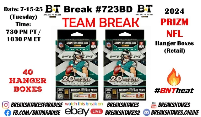 HOUSTON TEXANS 2024 NFL Prizm Football Hanger 40 BOX Break #723BD