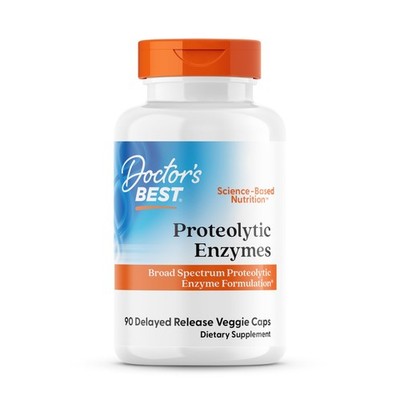 Doctor's Best Proteolytic Enzymes Supplement 90 Count (Pack of 1), No Color