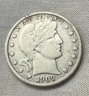 1909 S BARBER HALF DOLLAR 50C CLEANED