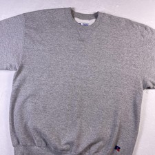 Vtg 90s Russell Athletic Sweatshirt Mens XL Gray Crewneck Fleece Pullover USA
