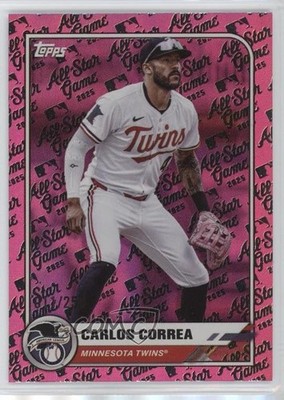 2025 Topps All-Star Game Pink Foil 11/250 Carlos Correa #101 0y9e