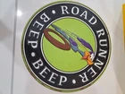 Vintage Road Runner Beep Beep Looney Tunes Embossed Tin Metal Sign 12" Warner
