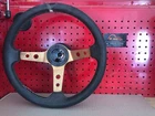 350mm Deep Dish Steering Wheel Leather Grip