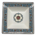 Wedgwood Florentine Turquoise Floral Square Plate Bone China 18.9x4cm 7.1"