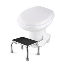 AplusChoice 20" RV Toilet Gravity Flush High Profile w/ Steel Step Stool