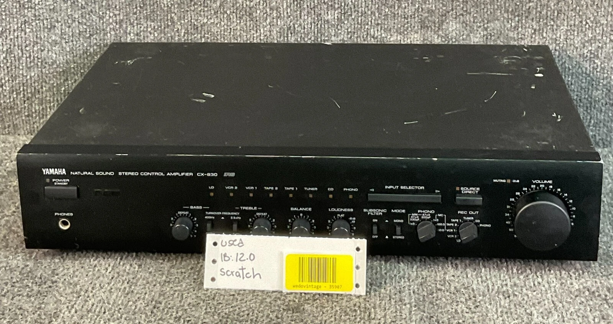YAMAHA（NATURAL SOUND STEREO AMPLIFIER） Yamaha Natural Sound Stereo Control Amplifier Cx-830 8 Input 30w