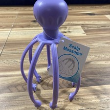 Scalp Head Massager Headache Relief Steel Ball Relaxation Scratcher Purple