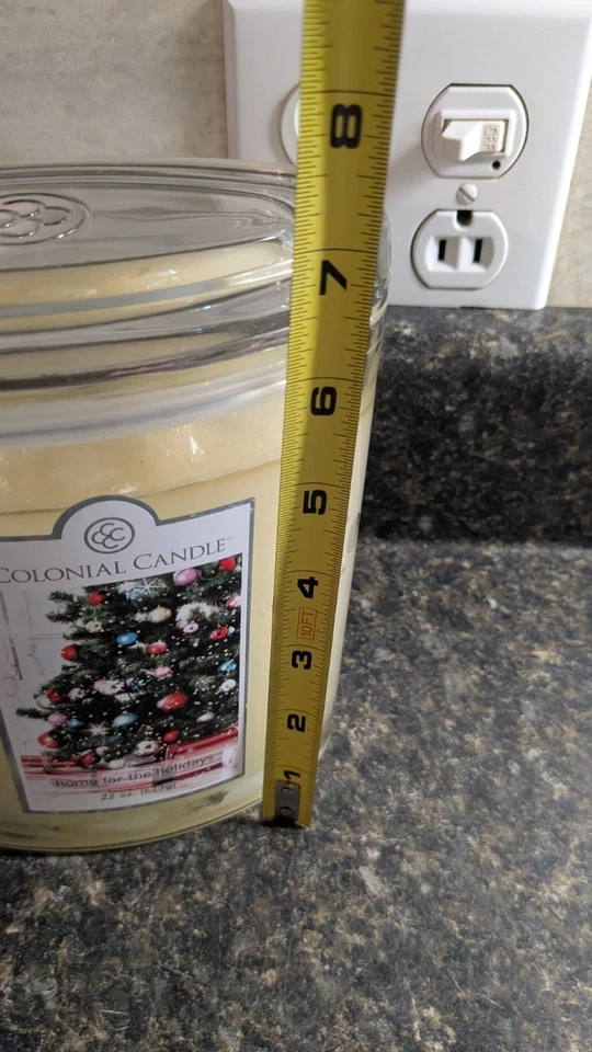 Vela colonial HOGAR PARA LAS VACACIONES 2 mechas 22 oz tarro grande vela Foto 3 de 4