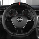 Universal D Shape Car Steering Wheel Cover 37-38cm Anti-Slip Breathable