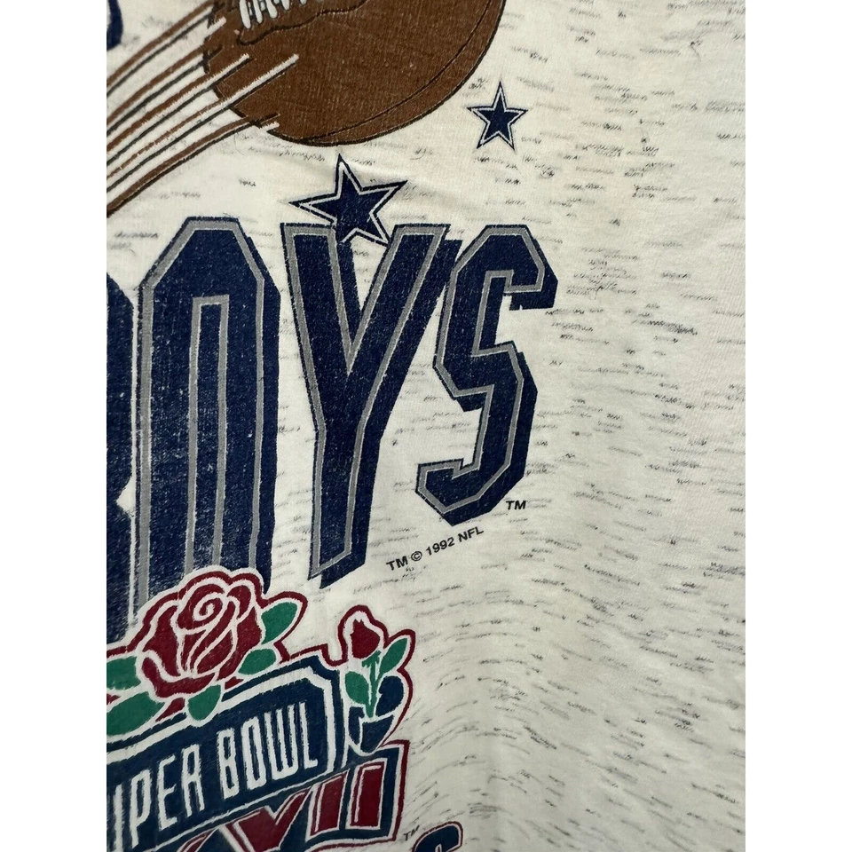 Camiseta De Colección 1992 NFL Dallas Cowboys AOP Superbowl Champions Talla Juvenil XL Foto 2 de 4