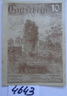 LOWER AUSTRIA STADTGEMEINDE EGGENBURG 10 Heller AU/Stain JPR 162 IId
