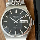 Rare Black Seiko LM 5606-8090 - Vintage 1975 w/ Service Proof - Faceted