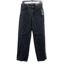 Wild Fable Women's Mid Rise 90's Relaxed Straight Jeans Black Wash Size 00