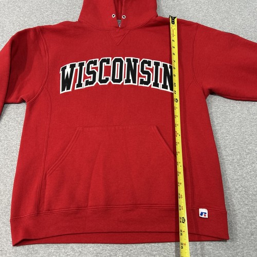 Wisconsin Badgers Hoodie Herren Medium rot Sweatshirt Russell Athletic bestickt - Bild 7 von 9