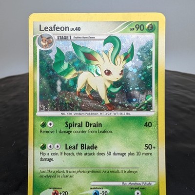 Pokemon Leafeon Lv.40 24/100 Majestic Dawn Cosmos Holo Rare 2008 TCG LP+ 