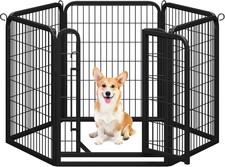 Dog Playpen Outdoor, 32 Inch 6 Panels Dog Pen Indoor Heavy Duty Puppy Exercise P