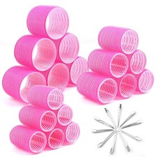 28 Pcs Self Grip Jumbo Hair Curlers Rollers Set - No Heat, Perfect Curls