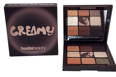 NEW HUDA BEAUTY NEUTRAL BROWN Creamy Obsessions Eyeshadow Palette 9 Shades
