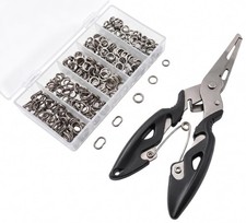 Small Split Ring Assortment Kit - 300pcs Stainless Steel Fishing Oval Silver