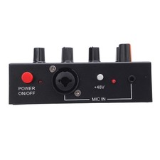 EU Plug Microphone Preamp Sound Booster With 3 Input 60dB Gain 48V Dynamic M BL
