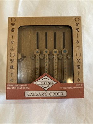 Caesar's Codex Wooden Puzzle Box - True Genius - Brainteaser - Ages 8+ Super Fun