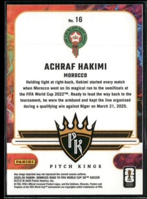 2025-26 Donruss FIFA World Cup Achraf Hakimi Pitch Kings #16 | eBay