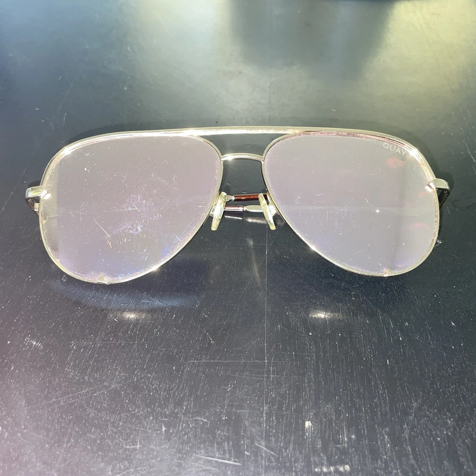 Quay Aviator Sunglasses High Key Gold Frame, Mirrored - Image 3 of 4