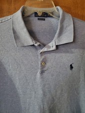 Polo Ralph Lauren Classic Fit Men's Light Blue Polo, Short Sleeve Blue Pony XL
