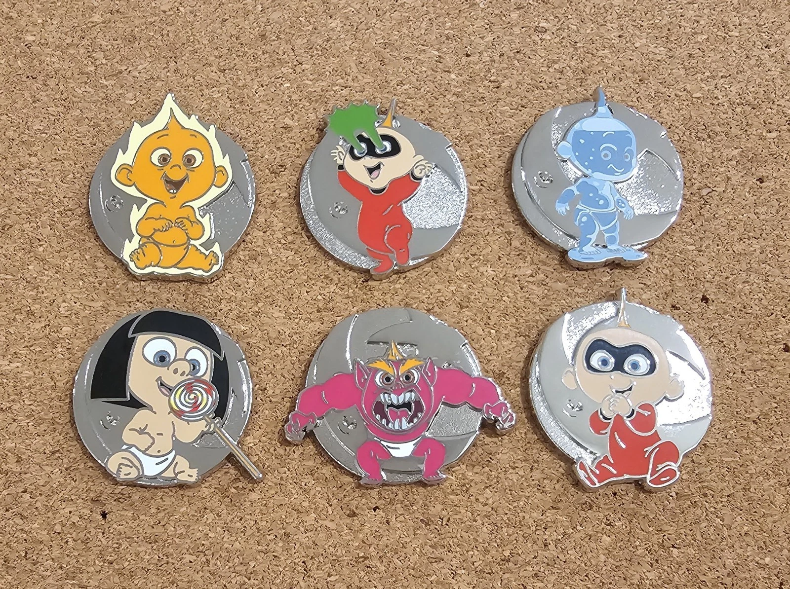 Disneyland 2024 DLR Hidden Mickey Disney Jack Jack Complete 6 Pin Set w/ Chaser