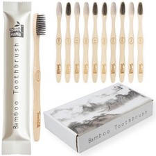Bamboo Toothbrush Individually Sealed BPA-Free Soft Bristles Toothbrushes