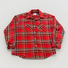 Vintage Big Mac Flannel Shirt Mens L JC Penney Workwear Lumberjack Red Plaid