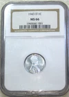 1943 D Lincoln Steel Cent NGC MS66 Very Bright Gorgeous Luster, PPQ #V339A