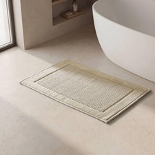 Madison Park Sanctuary 100 Cotton Non-Slip Bath Rug, 24x36 Inch, Natural  L...