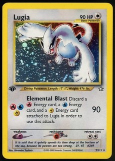 2000 Pokemon Neo Genesis 1st Edition #9/111 Lugia Holo Rare
