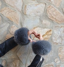 Genuine Fox Fur Cuffs,Real Fur Wrist Cuffs, Soft Fluffy Women,Fox Cuffs