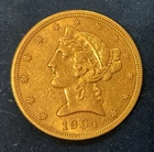 1904 $5 Liberty Head Half Eagle Gold Coin Pre-1933 0.9 Fineness