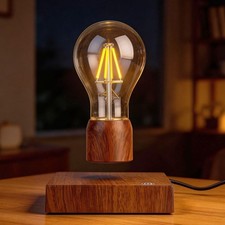 Magnetic Levitating Floating Wireless LED Light Bulb Desk Lamp for Unique Gif...