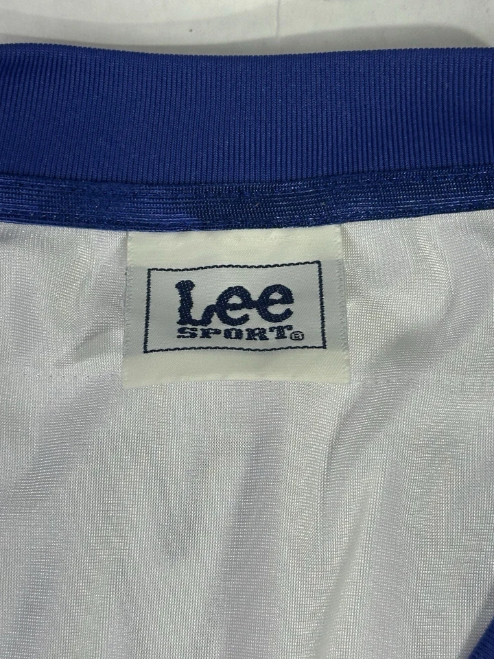 Camiseta Vintage Lee Sport New York Mets Malha Cetim Branco Azul Laranja MLB Patch GG - Imagem 4 de 4