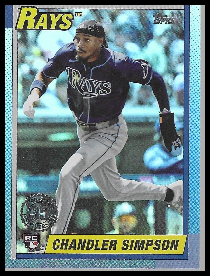 2025 Topps Update #U90-6 Chandler Simpson 1990 Topps Baseball 35th Anniversary