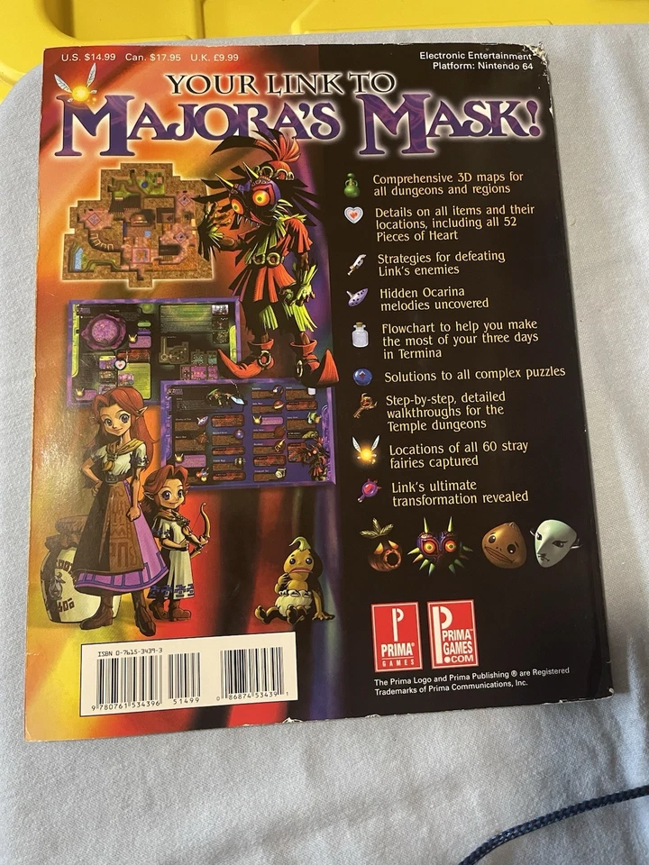 Vintage 2000 Prima’s Official Strategy Guide “The Legend Of Zelda Majora’s Mask” - Image 2 of 4