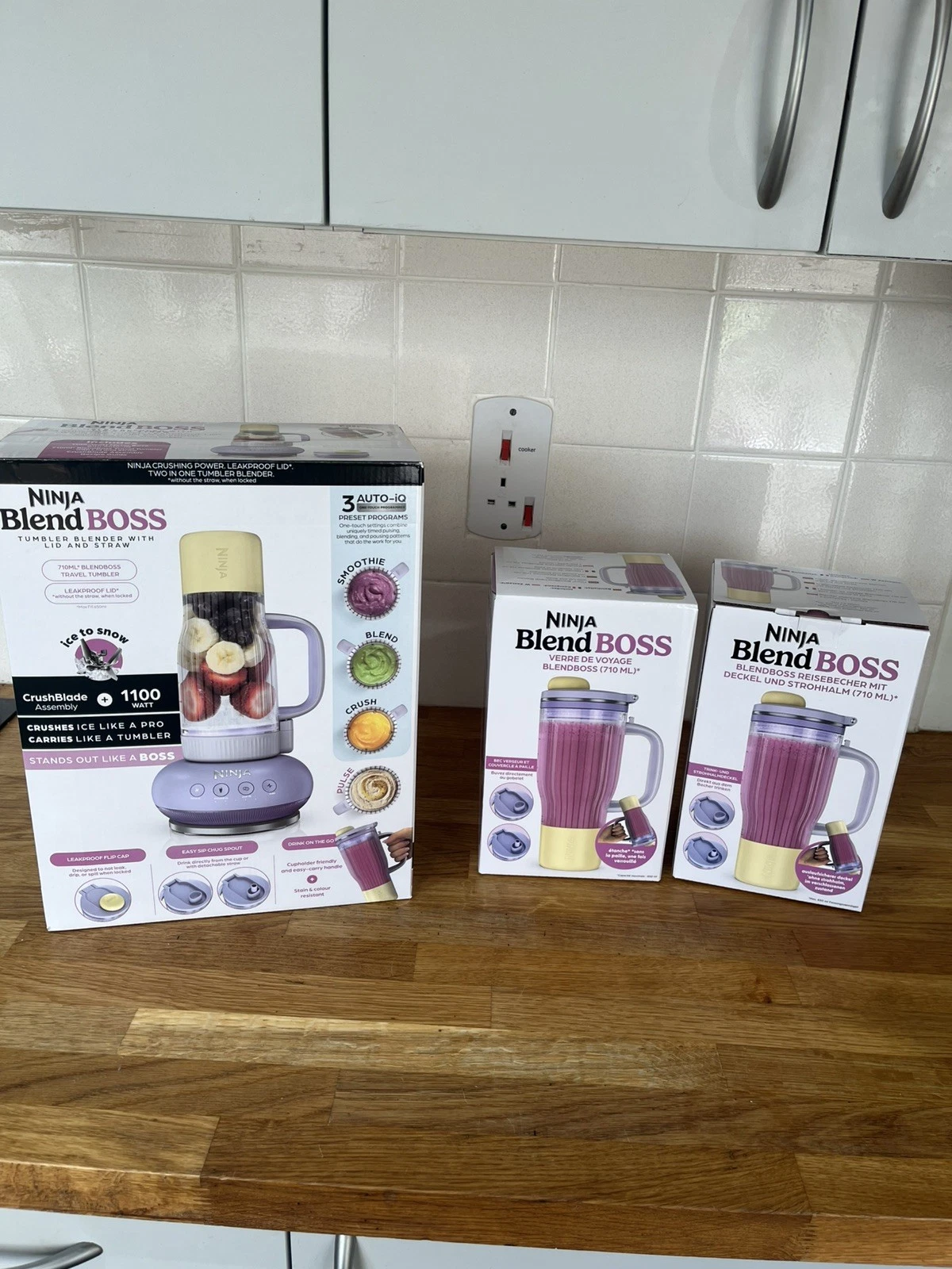 Ninja BlendBOSS Tumbler Blender with 2 extra tumblers - Lavender
Opens in a new window or tab