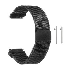 18mm Stainless Steel Metal Mesh Watch Band with Magnetic Buckle, Black