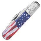 Master Barlow Proud American Flag 8" Open 4" Blade Etched-"God Bless America" — photo 3