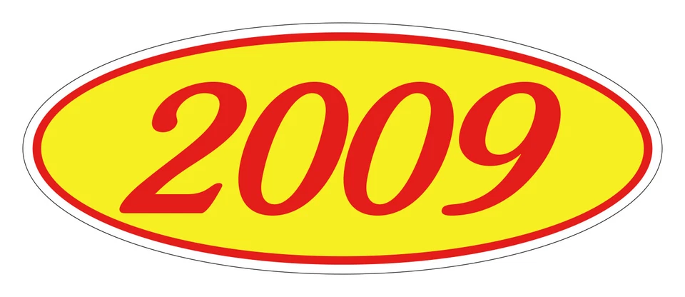 PEGATINA DEL AÑO MODELO OVALADO DISTRIBUIDOR DE COCHES 2010-2025 1PK PEGATINA GRANDE PARABRISAS ROJO Foto 2 de 4